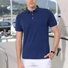 Men's Polos Adult Male T-shirt High Quality Cotton Summer T-Short-Sleeved Shirt Men Tees Business Work Commute Tops Clothing WholesaleMen's