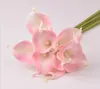 Ev 30 adet Dekoratif Çiçekler Gerçek Dokunmatik Dekoratif Yapay Çiçek Calla Lily Buketleri Yapay Düğün Buket Parti Malzemeleri ZC1014