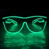 EL Wire Led Glasses Special Latter Light Up Monochrome Glow Shades Gees Ware Glasens с водителем для Rave Party Christmas FY3813