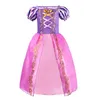 Kid Princess Dress Girl Girl Summer Fanche Fanche Rousy Crianças Rapunzel Belle Beleza Dormente Costume Carnaval 2204265303568