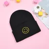 Bonnet/tête de mort casquettes mignon dessin animé sourire Crochet tricot casquette chapeaux bonnet automne solide chaud Skullies bonnets femme tricoté dames filles hiver