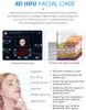 Portable 4D HIFU Lifting facciale Apparecchiatura di bellezza Anti invecchiamento Rimozione delle rughe Face Sculptor Dispositivo antirughe per il rafforzamento della pelle