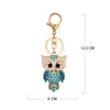 Classique mignon diamant hibou porte-clés cristal Animal oiseau porte-clés pendentif femmes dame cadeaux fête décoration