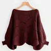 Lantern Rleeve Pullover Autumn Winter Sweter Domowa luźna koszula Batman