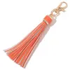 Fashion Long Leather Tassel Key Chain Ring Fringe Accessories Diy Decoration Curtain Bag Tassel Sying Accessories DE159