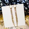 Ciondola il lampadario di lusso oro argento colore metallo lunga catena nappa orecchini pendenti gioielli da donna stile punk 2022