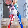 Volwassen Vrouwen Kinderen Rode Jester Girl Harley Quinn Cosplay Jumpsuit Halloween Anime Moive Superhero Kostuum Zentai Jumpsuit Bodysuit Party Jumpsuits