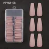 False Nails 100pcs/box Matte INS Fashion Professional Mix Color Nail Full Cover Long Coffin Detachable Tips For Women Prud22