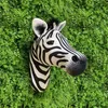 3D lifelik ZOO animaux de la forêt Po Props Tête de zèbre Mur en peluche Jouets Décoration de chambre Décoration de fête LJ201126