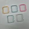 Luminous Watch Case For Apple Watch 41mm 45mm 44mm 42mm 40mm 38mm Hollow Half Pack PC Cover iWatch 7 6 5 4 3 SE Watchband Accessories