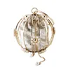 Sacs de soirée HBP Luxury Spherical Cage Lock Flanelle Femmes Hands Sacs Beige Pearl Crystal épaule dames Pourse Chain Messenger 220506