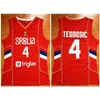 Nikivip Milos Teodosic #4 Serbia Srbija National Basketball Jersey zszyta niestandardowa nazwa numeru Koszulki Dowolne rozmiar XXS-6XL Vest NCAA