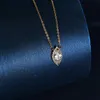 Pendant Necklaces Plated Gold Necklace Key Butterfly Laid Zircon Shiny Rhinestone INS TK Trendy Trinket Jewelry Gift For Women PartyPendant