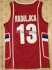 Xflsp 13 Miroslav Raduljica Camiseta Canotta Serbia Maglia da basket EUROBASKET cucita personalizzata con qualsiasi numero e nome maglie