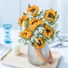 Fiori decorativi ghirlanti mazzi secchi di girasole Gypsophila Daisy Pampas Erba Luce Luxuria DECORAZIONE DEL SOGGIORO BOHO