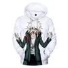 Moletons masculinos moletons nagito komaeda 3d moletom de moletom de moletom de capuz de capuz engraçado de grandes dimensões de desenho animado meninos meninas de streetwear coágulo