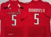 Maglie da uomo Ncaa Texas Tech # 5 Patrick Mahomes Ii College Football Vintage C Patch Nero Rosso Bianco Grigio S-xxxl