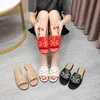 2022 designer design fashion women's sandals slippers leather low heel inlaid diamond horse buckle luxury atmosphere high quality you