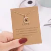 Lua em forma de estrela birthstone annitelo aniversario jóias de strass jóias femininas pendente gargantilha colorida Corrente colorida Cadeia de amizade Presentes de amizade novo