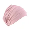 Gorro de algodón elástico para mujer musulmana, gorro de quimio para dormir, hiyab para dormir, gorro turbante, envoltura para la cabeza, accesorios para la pérdida de cabello DE696