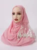 Neue Chiffon Hijab Frauen mit Blumen Spitze Hijabs Schal Hijab Wrap Printe Einfarbig Tücher Stirnband Muslimischen Schals Schal