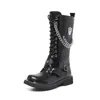 حذاء Motocycle Size 37-46 Men Shoes Army Boot Boot Hight-Top Militar Boots Boots Metal Moto Moto Punk