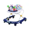 Wheels anti-roll walkers strollers anti-O-leg height, adjustable music, plate folding, walker, multi-function seat car baby car