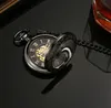 Men perspective window tungsten steel hollow mechanical watches mechanical pocket watch