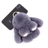 Porte-clés Charme Réel Fourrure Pompon Porte-clés Pour Femmes Sacs Pendentif Voitures Porte-clés Téléphone Décorer Mignon Moelleux En Peluche Poupée Cadeaux Porte-clés Porte-clés