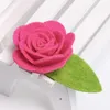 Wholesale 40pcs/lot Kids Hair Clips Cute Pure Handmade Felt Floral Rose Hairpin Multicolor Small Size 3cm Flower Girls BB Pin