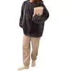 Женская фланелевая пижама с пижамами зима теплый 2-пекс ночной одежды с твердым цветом ночной одежды женский костюм пижамы коралловый флисовый флисовый лаунж-одежда L220803