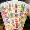 New 10pcs/Set Cute Colorful Cartoon Hair Clips For Girls Lovely Hair Ornament Headband Hairpins Fashion Hair Accessories