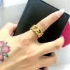 Fashion Cluster Rings Women Chain Ring For Womam Love Designer Rings Anello Di Lusso Luxe Bague Femme Wed Design Brand Name Jewelry Wholesale Bijoux De Luxe