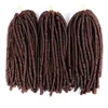 Faux Locs Włosy Kosząciowe 70G/PCS Bogini Cyganka 14 -calowa Pętlona prosta miękka Locs Dreadlock Braids Hair Extension LS07