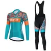 2023 Pro Women Winter Cycling Jersey Set Long Sleeve Mountain Bike Cycling Clothing Breattable MTB Bicycle Clothes Wear Suit B172833