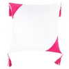 40x40cm Thermal transfer printing peachskin Blank Pillow case cover Empty sublimation Pillowcase with tails