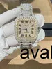 Hip Hop 22k Gold Micro Cz Stainless Steel Wrist Watch Watch 2N9V1