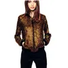 Women's Jackets Girls Gold Shiny Sequined Jacket Zip Up Long Sleeve Top Stand Collar Sequin Short Casual Baseball Uniform Outerwear CoatWome