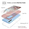 Custodie per telefoni in marmo per Samsung Galaxy S22 Ultra S21 FE Note 20 Ultra Cover protettiva antiurto per impieghi gravosi a tre strati