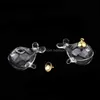 Naszyjniki wisiorki wisiorki biżuteria 2pcs przezroczysty mini wieloryb kształt pusty szkło życzeni butelki fiolki słoiki słoiki