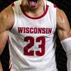 WSKT Custom NCAA College Wisconsin Badgers Maglie da basket Brad Davison Johnny Davis Tyler Wahl Steven Crowl Chucky Hepburn Lorne Bowman II