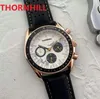 Premium Crime orologi da uomo al quarzo cronometro 43mm moda sei punti regali firmati piccoli quadranti funzionanti orologio da polso in pelle pregiata in acciaio inossidabile 2022 Montre De Luxe