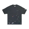 Été japon Splash encre peint à la main impression t-shirt hommes femmes mode t-shirt rue décontracté coton t-shirt
