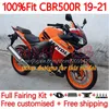 ホンダボディCBR500 CBR 500 RR CC 500R 500CC 19-21ボディワーク135NO.2 CBR500CC CBR500R 19 20 21 CBR500RR 2019 2020 2021フェアリングレプソルオレンジ