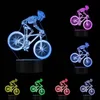 Luci notturne Vintage Scheletro Teschio Equitazione Mountain Bike 3D Illusione Ottica Lampada Ciclista Bicicletta Sport Tavolo Luce Decorazioni per la casaNotte