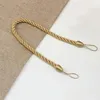 Other Home Decor 1Pc Handmade Weave Curtain Tieback Gold Holder Clip Buckle Rope Decorative Room Accessories Tie BacksOther