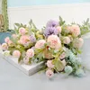 Decoratieve bloemen kransen 2pc zijde hydrangea bruiloft auto kerstdecoraties vaas voor huis scrapbooking kunstmatige planten decoratief