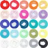 DIY Soft Pottery Spacers Pony Flat Beads Plastic Beads for Bracelet Making Multi-Colored Beads for Hair Braiding DIY Crafts Key Chains and O