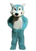 Stage Performance Long Fur Husky Wolf Mascot Costume Halloween Christmas Fancy Party Cartoon Character Outfit Suit Adult Women Men Dress Carnival Unisex Adults