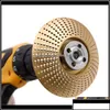 Tool Parts Tools Home Garden Round Wood Grinding Wheel Abrasive Disc Angle Grinder Carbide Coating 16Mm 58 Bore Sha Sanding Carving Rotary